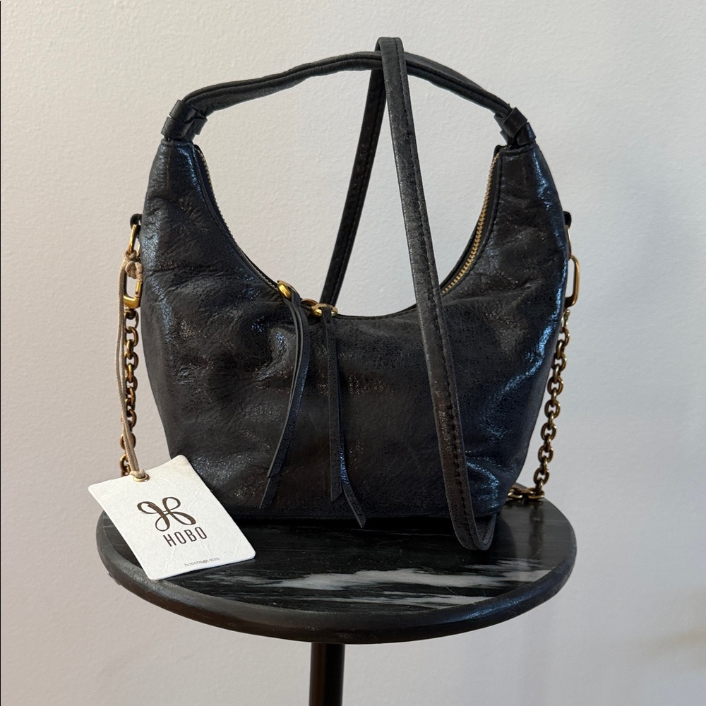 HOBO- Astrid Mini Black Leather Crossbody Bag- NWT